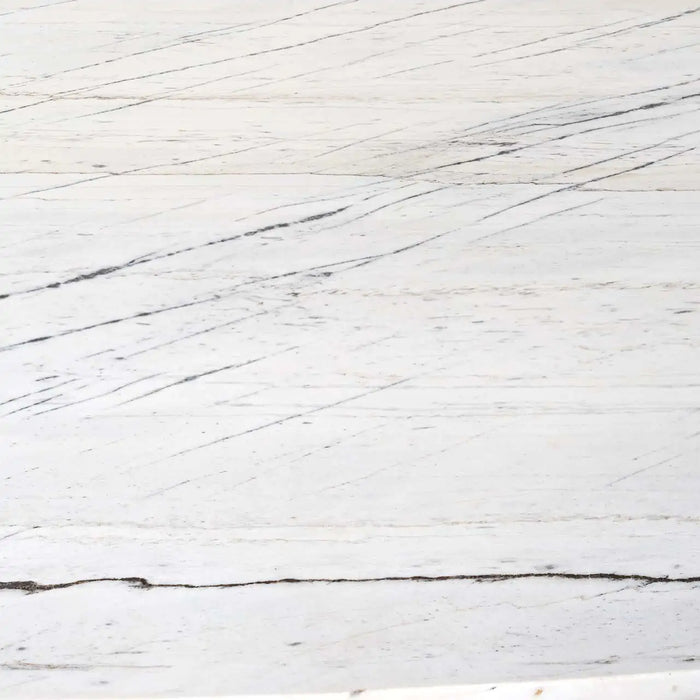 Esstischplatte aus Carrara Marmor in weiß